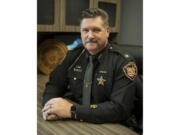 In this undated photo released by the Portage County Sheriff&rsquo;s Office, Sheriff Bruce D. Zuchowski poses. Zuchowski, is under fire for a social media post in which he said people with Kamala Harris yard signs should have their addresses recorded so that immigrants can be sent to live with them if Harris wins.