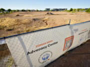 The lot of the future victims&#039; advocacy center is shown, Wednesday, Sept. 4, 2024 in Gilbert, Ariz. The town has obligated only one-quarter of funds received through the American Rescue Plan for projects, according to the most recent data from the federal government. Construction on the dirt lot near its fire department for the advocacy center remain unrealized.