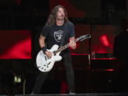 FILE - Dave Grohl of the Foo Fighters performs at Festival d&#039;&eacute;t&eacute; de Qu&eacute;bec, July 8, 2023, at Plains of Abraham in Quebec City.