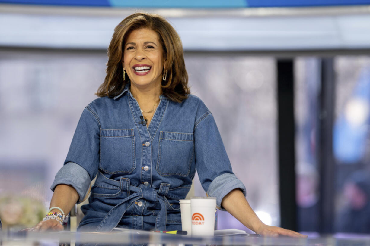 This image released by NBC shows Hoda Kotb on the set of the &ldquo;Today&rdquo; show in New York on Feb. 29, 2024.