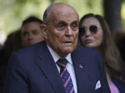 Former New York City Mayor Rudy Giuliani, attends the 9/11 Memorial ceremony on the 23rd anniversary of the Sept. 11, 2001 attacks, Wednesday, Sept. 11, 2024, in New York.