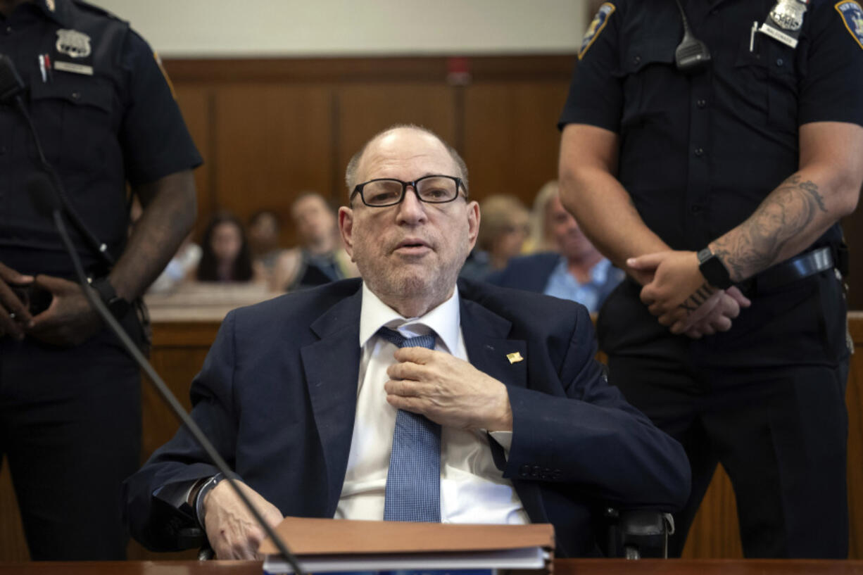 FILE &mdash; Harvey Weinstein appears for a pretrial hearing in Manhattan criminal court, July 19, 2024, in New York.