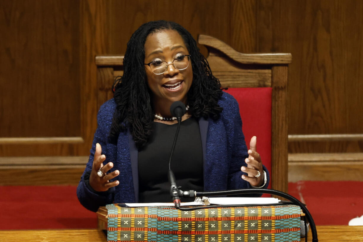 Supreme Court Justice Ketanji Brown Jackson, the first Black woman on the nation&rsquo;s highest court, speaks Sept. 15, 2023, at the 60th Commemoration of the 16th Street Baptist Church bombing in Birmingham, Ala.