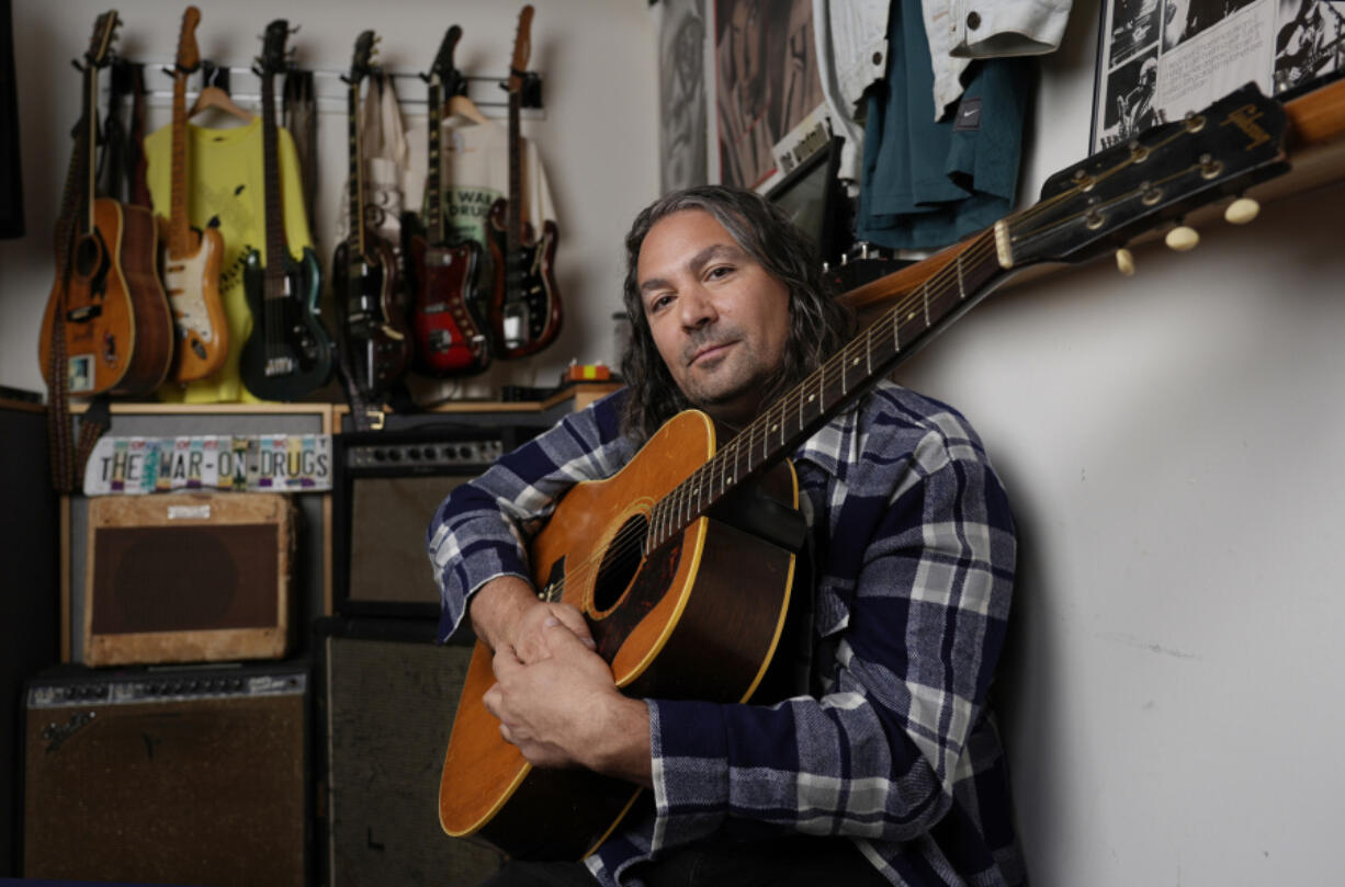 Adam Granduciel, leader of the band The War on Drugs, sits his studio Aug. 26 in Burbank, Calif.