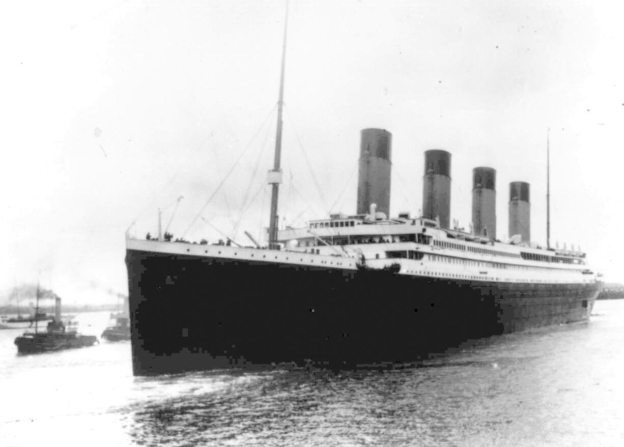 The Titanic leaves Southampton, England, April 10, 1912, on her maiden voyage.