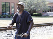 Springfield resident Brian Richardson talks to a reporter in Springfield, Ohio, Wednesday, Sept. 11, 2024.