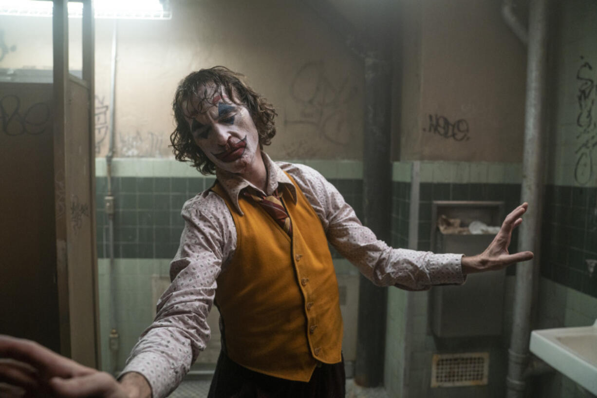 This image released by Warner Bros. Pictures shows Joaquin Phoenix in a scene from &ldquo;Joker.&rdquo; (Niko Tavernise/Warner Bros.