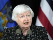 FILE - Treasury Secretary Janet Yellen speaks during a news conference in Philadelphia, July 30, 2024.