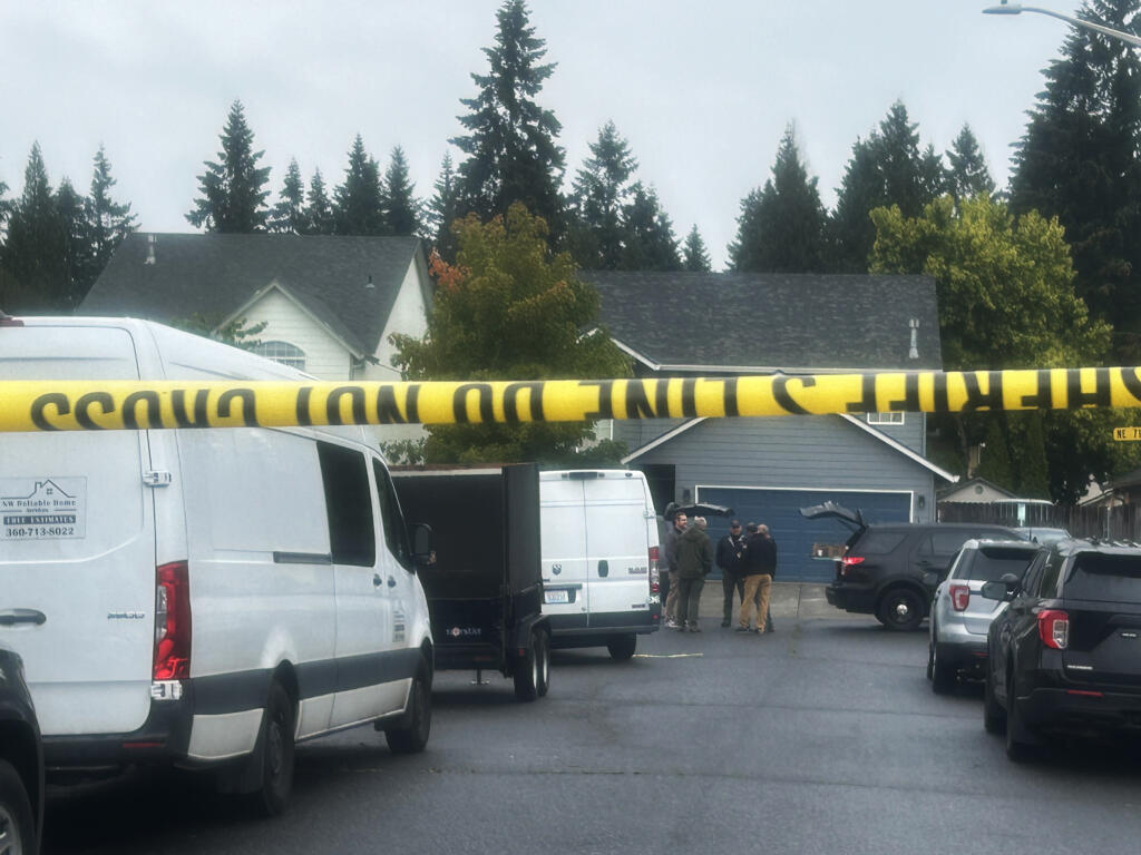 Law enforcement investigates in Walnut Grove after a Vancouver police officer fatally shot a man early Friday morning.