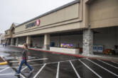 A customer leaves the Safeway at 13719 S.E. Mill Plain Blvd. The store is set to close in January, destined to become a Mercedes-Benz Sprinter van dealership.