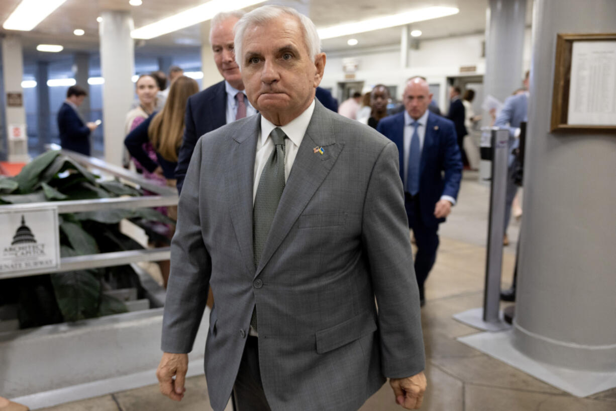 Sen. Jack Reed, (D-R.I.) walks to vote on the government funding bill at the U.S. Capitol on Sept.18, 2024, in Washington, DC. The speaker&rsquo;s bill would fund the government for six months but includes the SAVE Act, a bill backed by GOP leadership and former President Donald Trump that would require individuals to provide proof of U.S. citizenship to vote.