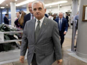 Sen. Jack Reed, (D-R.I.) walks to vote on the government funding bill at the U.S. Capitol on Sept.18, 2024, in Washington, DC. The speaker&rsquo;s bill would fund the government for six months but includes the SAVE Act, a bill backed by GOP leadership and former President Donald Trump that would require individuals to provide proof of U.S. citizenship to vote.