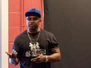 Executive Director Lester Griffin talks to a class of teens March 27 at The Foundation in Vancouver. The Foundation, which supports people exiting the prison system, received $100,000 from the Community Foundation for Southwest Washington&rsquo;s Social Justice and Resiliency fund in August.