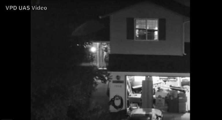 Michael D. Williams, 56, was fatally shot during a standoff with Clark County law enforcement last month in the Walnut Grove area. He can be seen in this drone footage walking in and out of his front door.