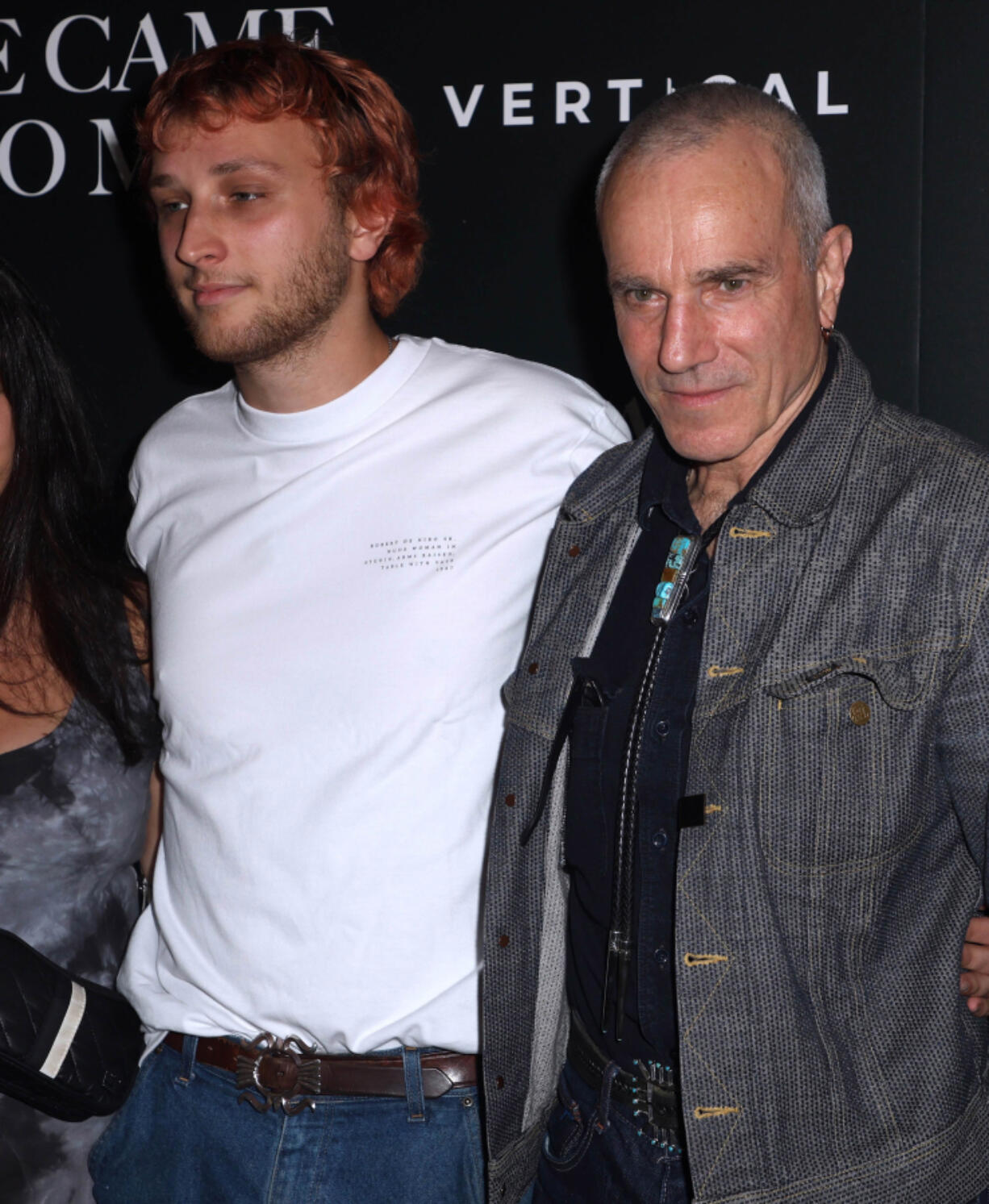 Daniel Day-Lewis, right, and son Ronan Day-Lewis attend &ldquo;She Came to Me&rdquo; special screening on Oct. 3, 2023, at the Metrograph in New York.