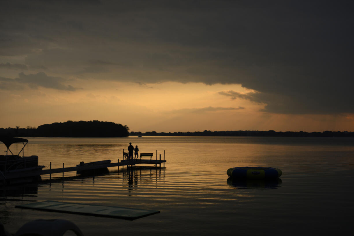 The sun sets Aug. 19 at Dickerson&rsquo;s Lake Florida Resort in Spicer, Minn. Small lake resorts in the state are becoming a dying breed.