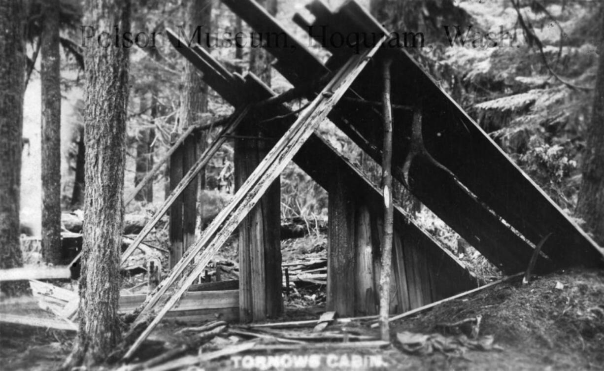 A postcard captioned, &ldquo;Tornows Cabin&rdquo; shows the makeshift lean-to in which he was purported to live while he was a fugitive. The &ldquo;cabin&rdquo; is nothing more than salvaged boards propped up against splits of wood and standing trees.