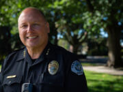 Vancouver Police Chief Jeff Mori poses outside of the Vancouver Police Department headquarters. The chief said upon his Oct. 11 retirement, he plans to do &ldquo;hopefully nothing for a while,&rdquo; along with spending more time with his family.