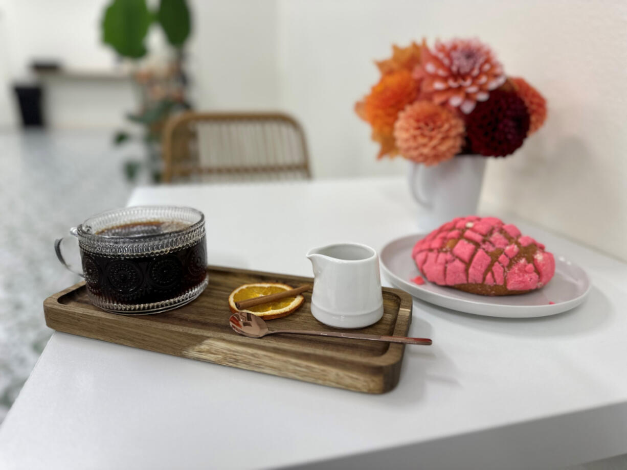 Cari&ntilde;o Coffeehouse in downtown Vancouver serves cafe de olla and pan dulce, above and Mexican mocha, at top.