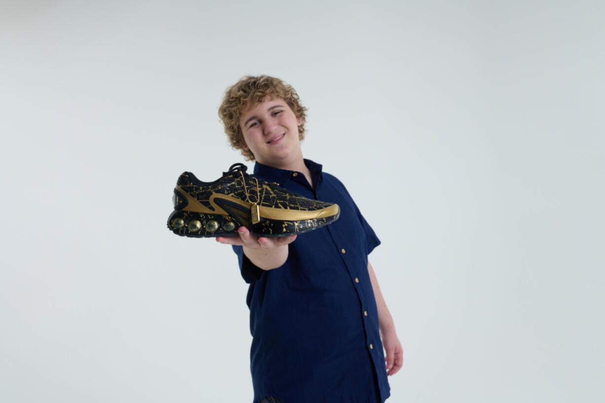 Vancouver resident Connor Kassing-Fernandez&rsquo;s custom-designed shoes for the Doernbecher Freestyle Program sold for a record $77,500.