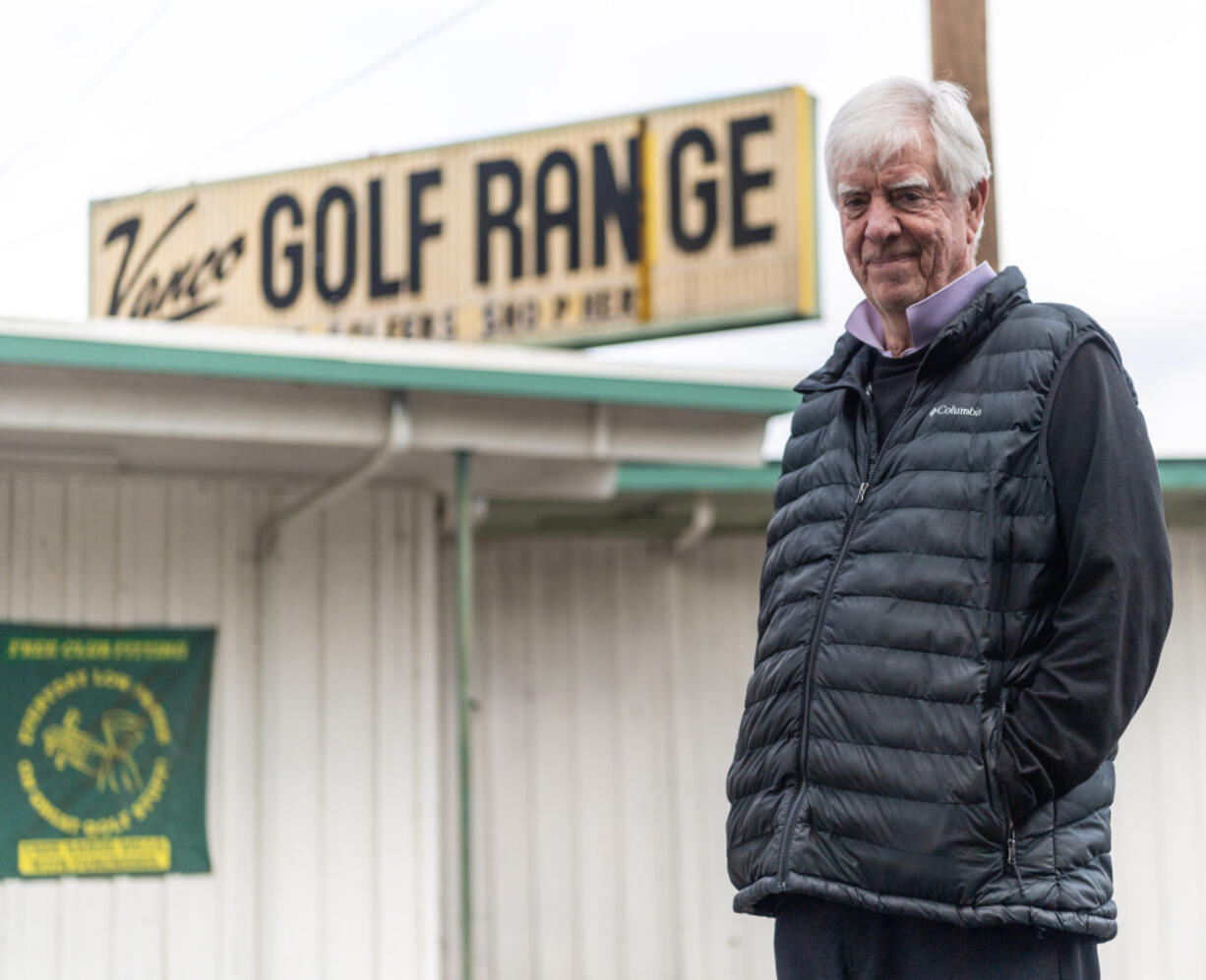 Owner Chuck Milne, a 76-year-old golf pro who has been playing the game since he was 5, has run the Vanco Golf Range in Vancouver since 1981.