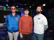 From left, Chris Baio, Ezra Koenig and Chris Tomson of Vampire Weekend at SiriusXM Studios in Los Angeles on March 29. (Alberto E.