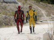 Ryan Reynolds, left, and Hugh Jackman in &ldquo;Deadpool &amp; Wolverine.&rdquo; (Jay Maidment/20th Century Studios and Marvel Studios/TNS)