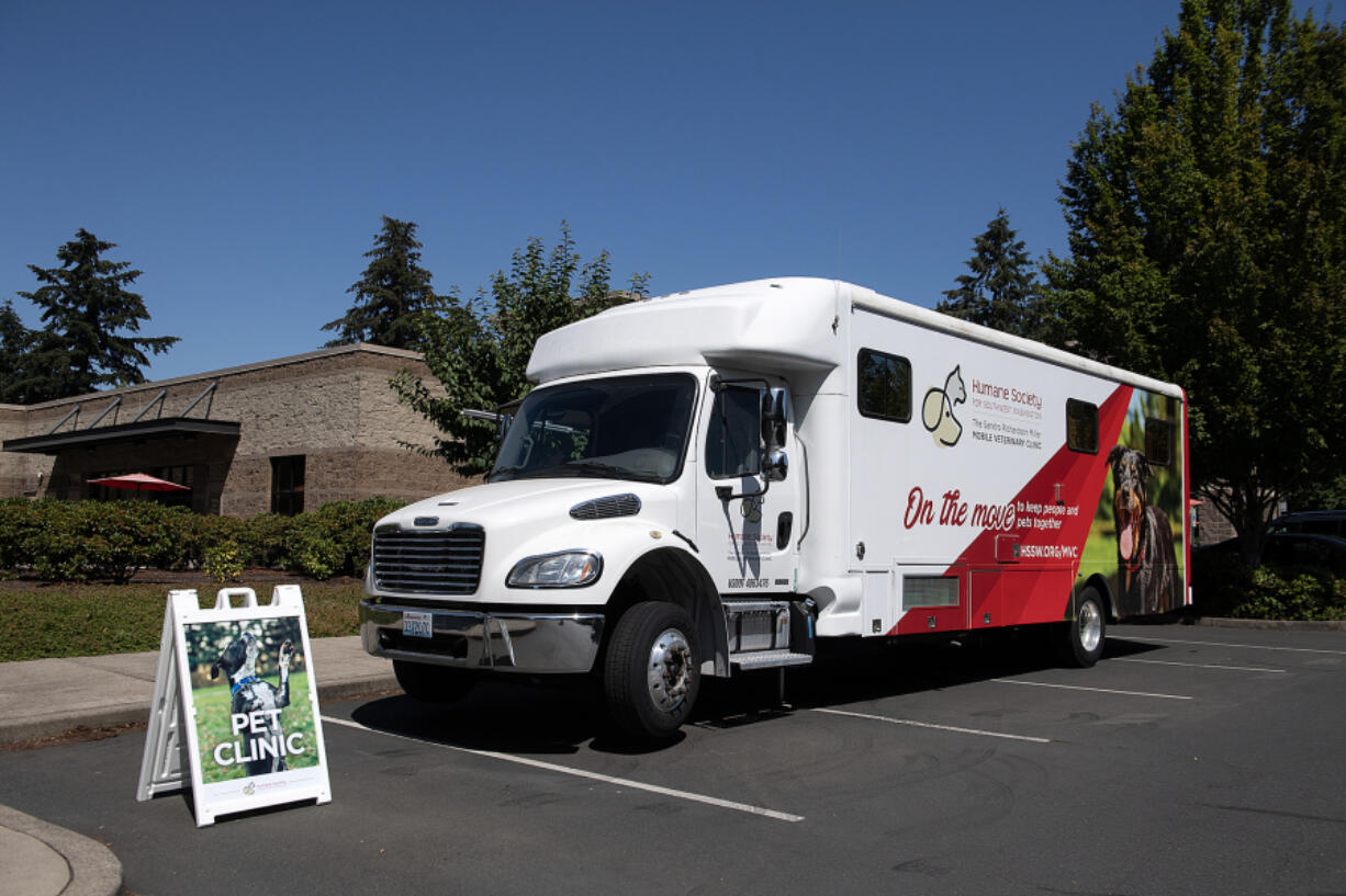 The Humane Society for Southwest Washington has announced it will acquire the Humane Society of Cowlitz County. The mobile veterinary clinic at the Humane Society for Southwest Washington, pictured, offers care for pets of families who are income-qualified and struggle to access care for their pets.