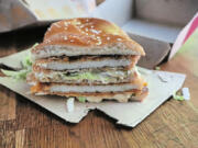 Sound familiar? McDonald&rsquo;s limited-edition Chicken Big Mac features two fried chicken patties, special sauce, lettuce, cheese, pickles and onions on a sesame seed bun.