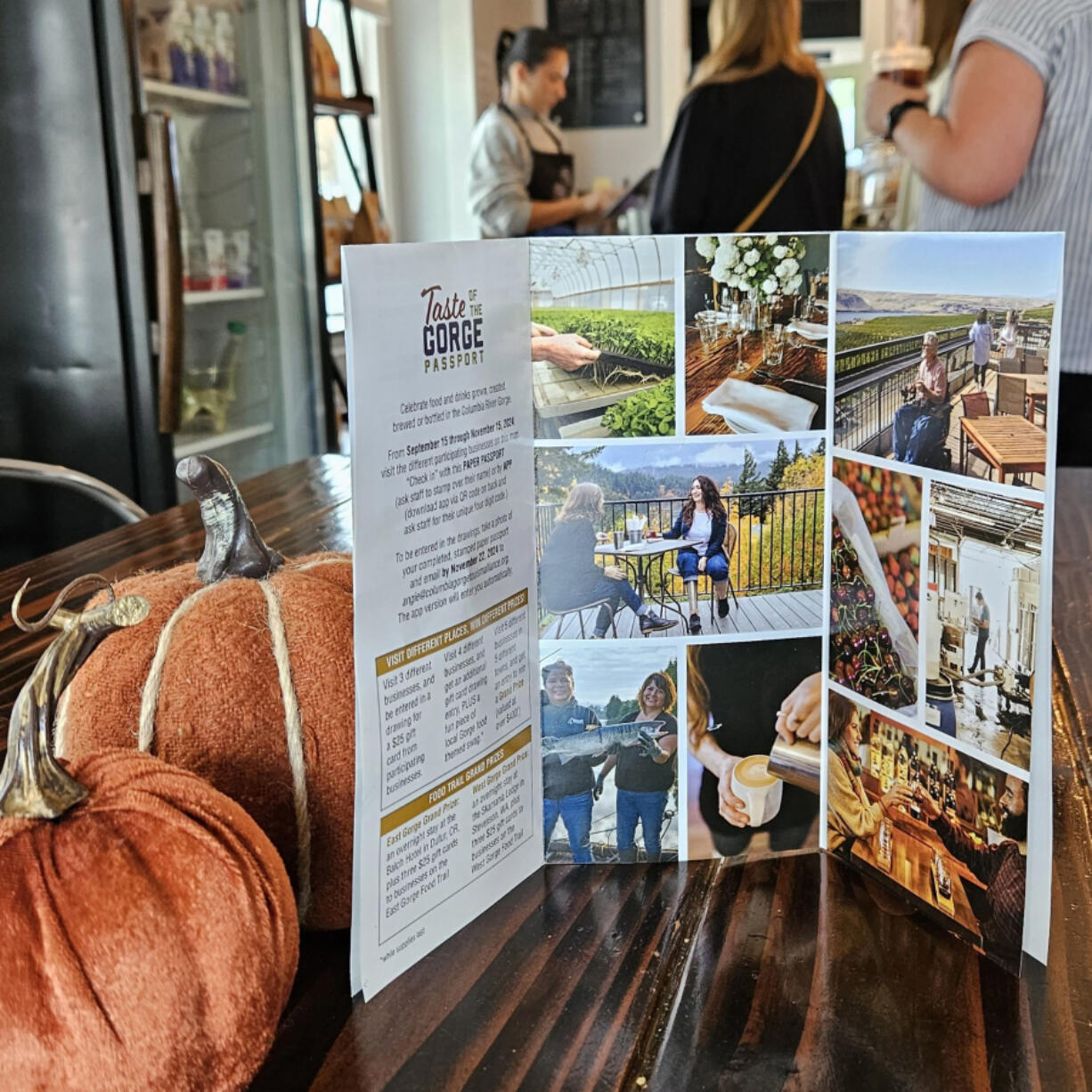 Customers make a purchase at Hidden River Roasters in Camas, one of 10 eastern Clark County businesses participating in the Columbia Gorge Tourism Alliance&rsquo;s 2024 Taste of the Gorge.