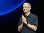 Apple CEO Tim Cook speaks during Apple&rsquo;s &ldquo;It&rsquo;s Glowtime&rdquo; event in Cupertino, California, Sept. 9, 2024.