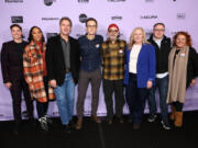 From left, Janessa Goldbeck, Linda Singh, Steve Bullock, Jesse Moss, Tony Gerber, Elizabeth Neumann, Alex Vindman and Heidi Heitkamp attend the &ldquo;War Game&rdquo; premiere during the 2024 Sundance Film Festival at Prospector Square Theatre on Jan. 23, 2024, in Park City, Utah.