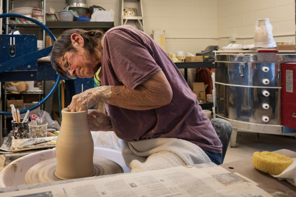 Denise Baker lives alone in a 100-year-old house in Asheville, N.C. She has cognitive problems related to a stroke 28 years ago, Alzheimer&rsquo;s disease and serious vision impairment. With help from artist friends, she throws ceramic pots about six days a week.