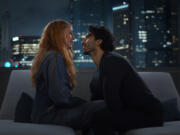 Blake Lively, left, and Justin Baldoni in &ldquo;It Ends with Us.&rdquo; (Sony Pictures/TNS)