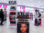 Kylie Cosmetics are displayed at Ulta beauty in 2019 in New York City.