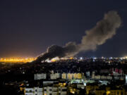 Smoke rises from an Israeli airstrike that hit the southern suburb of Beirut, Lebanon, Tuesday, Oct. 1, 2024.