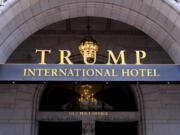 FILE- The north entrance of the Trump International is seen in Washington, March 11, 2019.