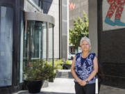 Unite Here Local 2 leader Mar&iacute;a Mata stands for a portrait in front of the W Hotel on Friday, Sept. 13, 2024, in San Francisco.