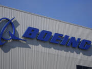 FILE - The Boeing logo is displayed at the company&rsquo;s factory Tuesday, Sept. 24, 2024, in Renton, Wash.