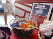 Condoms and other sexual wellness items are made available to students at the University of Mississippi campus in Oxford, Miss., Wednesday, Aug. 28, 2024.