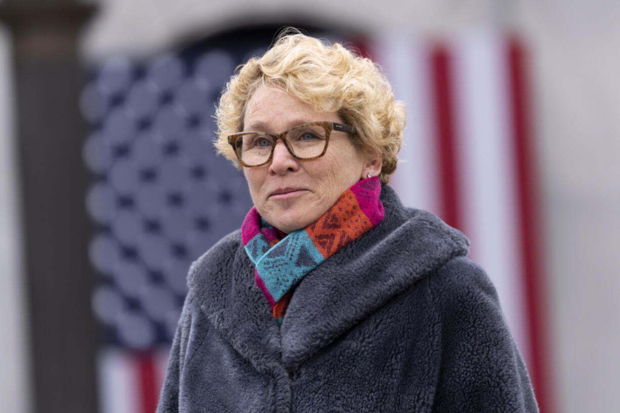 FILE - Rep. Chrissy Houlahan, D-Pa., is pictured, Jan. 17, 2023, at the state Capitol in Harrisburg, Pa.