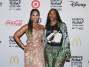 Lyndsay Levingston, left, and Ananda Lewis attend the 2023 Essence Festival of Culture at Ernest N. Morial Convention Center on July 1, 2023, in New Orleans.