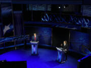 FILE - Republican presidential nominee former President Donald Trump and Democratic presidential nominee Vice President Kamala Harris participate during an ABC News presidential debate at the National Constitution Center, Tuesday, Sept.10, 2024, in Philadelphia.