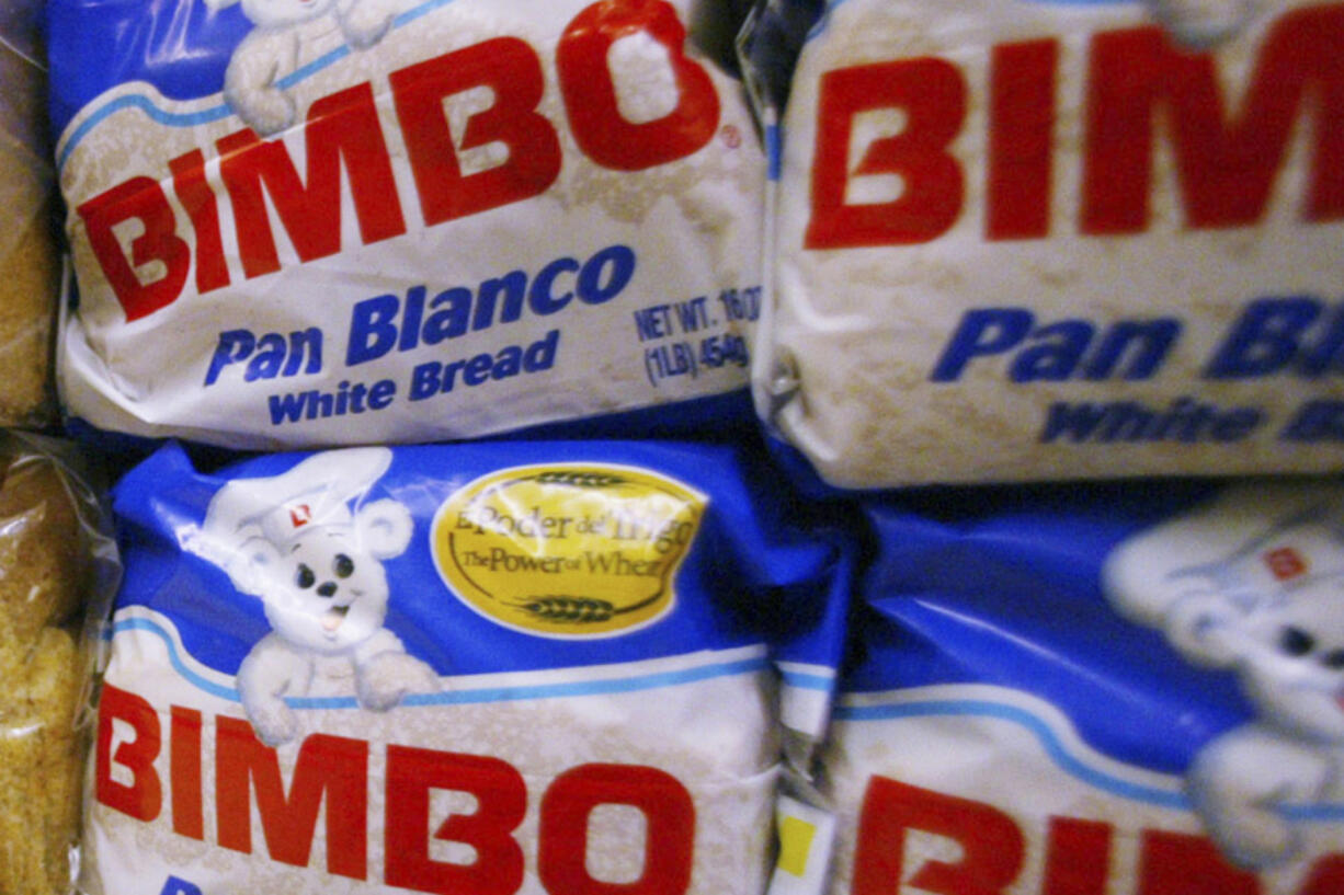 FILE - Bimbo bread is displayed on a shelf of a supermarket in Anaheim, Calif., on April 24, 2003.