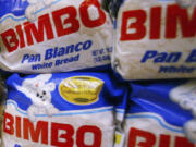 FILE - Bimbo bread is displayed on a shelf of a supermarket in Anaheim, Calif., on April 24, 2003.