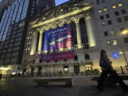 A banner for LATAM Airlines hangs from the front of the New York Stock Exchange on Tuesday, Oct. 22, 2024, in New York.