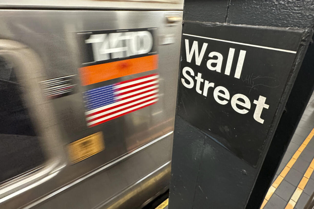 A train enters a Wall St. subway station in New York&rsquo;s Financial District on Oct. 23, 2024.