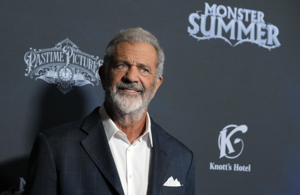 Mel Gibson, a cast member in &ldquo;Monster Summer,&rdquo; poses at a special screening of the film, Tuesday, Sept. 24, 2024, in Los Angeles.