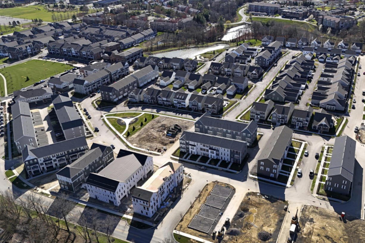 FILE - A housing development in Cranberry Township, Pa., is shown on March 29, 2024. (AP Photo/Gene J.