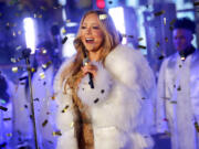 Mariah Carey performs Dec. 31, 2017, at the New Year&rsquo;s Eve celebration in Times Square in New York. (Brent N.